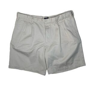 PGA Tour Men's Flat Front Chino Golf Shorts‎ Khaki Size 42 Adjustable Waist